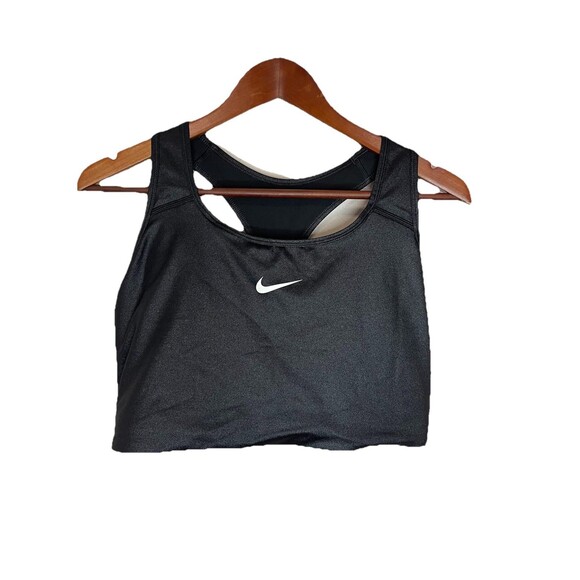 Nike Women's XLarge Black Metallic Print Sports Bra Activewear - Picture 1 of 5